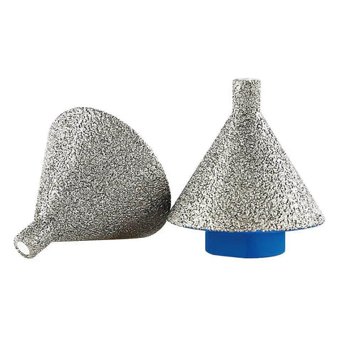 LOZLIN 2-inch diamond core drill bit pair, tile/marble cutter with silver diamond coating and blue hub