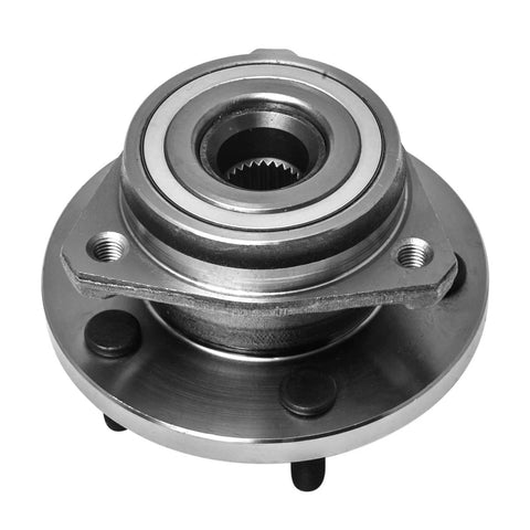 Front view of left or right wheel hub and bearing assembly for 1999 2004 Jeep Grand Cherokee five lug 4WD AWD