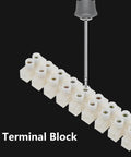 10 Pack White Screw Terminal Block Dual Row Wire Connector Strip 12 Position 10 Amp 380 Volt Easy DIY Insertion And Tighten
