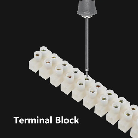 10 Pack White Screw Terminal Block Dual Row Wire Connector Strip 12 Position 10 Amp 380 Volt Easy DIY Insertion And Tighten