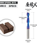 Upcut Spiral CNC Router Bit 6mm Shank For Wood And Plastic Deep Pocketing 25mm Cutting Depth 64mm Overall Length Two Flute Nano