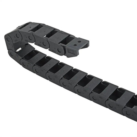R18 10Mm By 15Mm Black Plastic Cable Wire Carrier Drag Chain 1M Length For CNC Machines in reinforced nylon