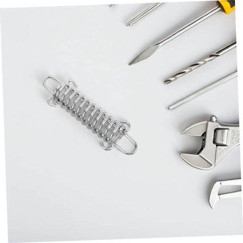 3 Piece Adjustable Rope Buckle High Strength Spring Tensioner Set for Lightning Quick Tent Setup with tools on white background