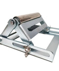Front view of Beefy Miter Saw Roller Stand with heavy duty steel frame, 280 lb capacity, height adjustable, galvanized surface.