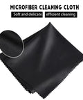 Amazon glasses cleaning cloths, 12-pack, black microfiber lens wipes for glasses and electronics
