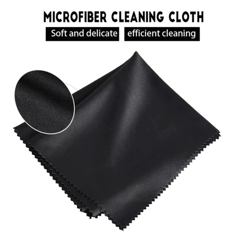 Amazon glasses cleaning cloths, 12-pack, black microfiber lens wipes for glasses and electronics