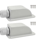 White Weatherproof Solar Cable Entry Gland 2 Pack For All Cable Sizes 6mm2 To 12mm2 Durable UV Resistant Sealed Gland For RVs Camper Vans Travel Trailers Boats And Cabins