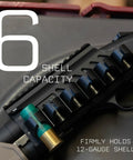 Side Saddle Shotgun Shell Holder V2 for Mossberg 590 and Shockwave Series, shows 6 shell capacity on receiver