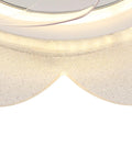 Ceiling Fan with Light 18.5 Inch Low Profile Modern Acrylic for Bedroom close-up showing glittery acrylic design and integrated light.