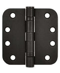 HD Ball Bearing Radius Door Hinge, Steel Construction, 4 Inch By 4 Inch By 5/8 Inch, Heavy Duty Architectural Hardware, Model S44R5HDB10B