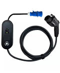Portable Level 2 EV Charger With J1772 Plug, 32A, 7.2kW, 1 Phase, Adjustable Current, 5 Meter Cord, All Weather EVSE shown