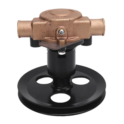 Upgrade Your Marine Engine Performance With This Heavy Duty Sea Brass Metal Alloy V Belt Pulley Impeller Kit That Fits Sherwood G20 G21 And 302 351 Models Featuring One Inch Inlet Outlet For A Direct Reliable Swap. brass marine impeller kit with black pulley base