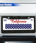 Fresh Ride Upgrades Four Piece Set Of Dope Black Us Dollar Car License Plate Screws Heavy Duty Carbon Steel And Abs Plastic Fasteners That Resist Rust And Weather While Keeping Your Setup Looking Straight Fire Every Single Day on a car.