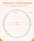 Two Pack Sausage Stuffer Gasket Replacement Kit With Premium Silicone O Ring Seal For 3L To 7L Vertical And Horizontal Meat Stuffers Universal Fit For Hakka VEVOR Weston Vivo 4 7 8 Inch Diameter showing product dimensions.