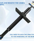 Gimbal Bearing Puller Tool For Mercruiser Alpha Alpha 1 MR Bravo OMC Cobra And Volvo Marine Drives in black oxide finish, side view