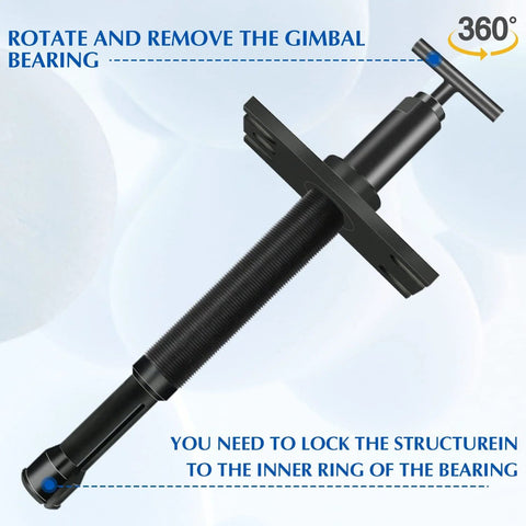 Gimbal Bearing Puller Tool For Mercruiser Alpha Alpha 1 MR Bravo OMC Cobra And Volvo Marine Drives in black oxide finish, side view
