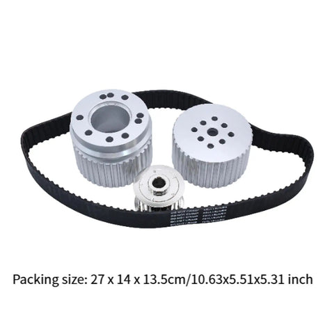 Sweet Aluminum Belt Drive Pulley Kit Replace V Belt Grooves Engine Part For Water Pump Shaft Fits Length Under Five Eighths Inch