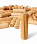 Birch Dowel Pins 1/4 In x 1-1/8 In 200-Pack Fluted And Ribbed For Clean Joints High-Strength Wood Dowels for joinery and repairs