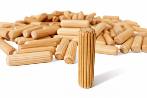 Pro Grade Fluted Birch Wood Dowel Pins 3/8 x 1-1/2 Inch, 175-Piece Joinery Set for Furniture Building shown