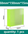 Rock Solid Polyurethane Block 150X150X15Mm Heavy Duty Urethane Spacer For Cnc Machining And Industrial Shop Workspaces, green view.