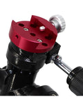 Close-up of Ergonomic Telescope Mount Stand For EQ4 Equatorial Mount With Tripod And Polar Scope Built For Smooth Planetary Imaging
