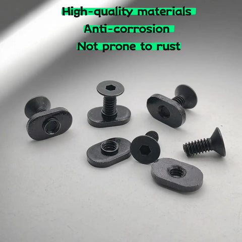 25 Piece 1/4-20 Black T Nut And Bolt Hardware Set For T-Slot Track Centered Slider Economy Kit on display showing smooth glide
