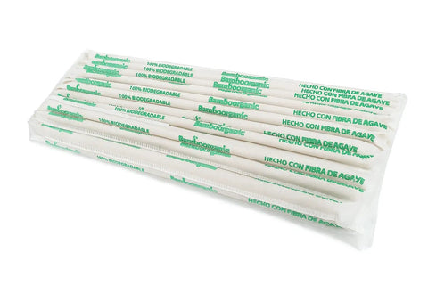 Compostable Agave Fiber Straws, Individually Wrapped, 20,000 Count, Rigid For Hours In Hot Coffee Up To 106 Fahrenheit, Frozen Margaritas And Smoothies Safe, Zero Plastic, No Taste, Eco Friendly Bar And Cafe Must Have in wrapped bundle