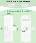 Oversized Lounge Chair Towel Cover Pack Of 2 With Pockets For Pool Beach Garden And Patio Chaise Lounge Covers 85 X 30 Inches White Terry Cloth For Spa And Poolside Relaxation At Home dimensions display