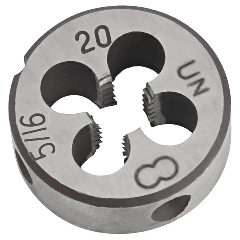 5/16-20 UN Right Hand Tap And Die Set For Metal Threads High Speed Steel Tap And Alloy Tool Steel Die angle showing details