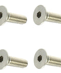 Four flat head socket cap screws 18-8 stainless steel 1/4-20 x 1-5/8 inch for automotive projects
