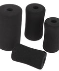 Replacement Foam Pads For Leg Extension And Leg Curl Machines Heavy Duty High Density Roller Pads 135x80x22mm shown in black.