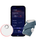 Dream Sock Smart Baby Monitor With Real Time Pulse Rate And Oxygen Alerts Easy Peace Of Mind For Busy Parents And Baby Sleep Insights And Real Time Alerts For Safer Nursery Night And Day, app screen and baby sock
