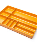 Universal Tool And Parts Tray Portable Box Organizer With 10 Compartments, 11x16 Inch Fit For Tool Box Drawers, orange plastic
