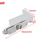 Self Closing Door Pivot Hinges For Wood Secret Doors, 360 Degree Shaft Swing Door Hardware, Zinc Alloy, 1 Set dimensions view
