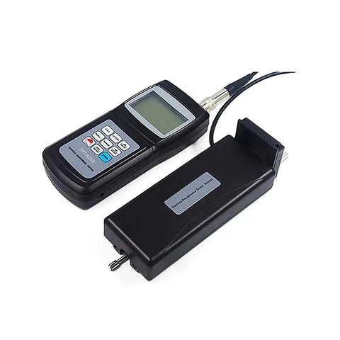 Portable Digital Surface Roughness Tester Meter For Machined Parts with display and probe, lightweight for easy handling.
