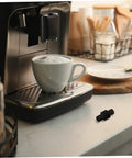 Rubber Insulation Cover For Espresso Machine Steam Wand Anti Scald Sleeve in kitchen with cup and espresso machine