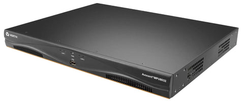 Workhorse 32 Port Kvm Switch With 8 Digital Paths And Dual AC Power Supply Taa Approved, shown from the left side with ports.