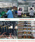 Manufacturing process of Heavy Duty Dc Step Up Voltage Regulator 12V To 24V 20 Amps 480W modules with welding and testing.
