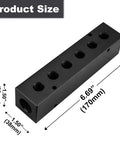 Aluminum Air Manifold Block For Compressors, 6 Port Or 8 Port Inline Pneumatic Distribution with size dimensions