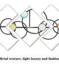 Heavy Duty Metal Wall Mount Coat Hooks For Entryway Living Room Bedroom Sturdy Rack with colorful circular accents on a white background.