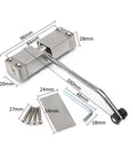 Rugged Stainless Steel Hydraulic Door Closer With Adjustable Speed For Lefty Or Righty Doors Black Universal Fit
