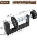 Badass 3 Inch C Clamps 4 Pack Heavy Duty Steel With Anti Slip Rubber Pads For Garage Projects Brake Service And Woodshop Builds showing clamp dimensions.