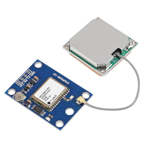 Coliao 2pcs GY-NEO6MV2 NEO-6M GPS Module with large antenna, blue board, RS232 TTL interface, and EEPROM for APM2.5