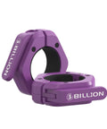 Heavy Duty 2 Inch Barbell Clamps Set Of Two Quick Release Weight Clips With Grippy Anti Slip TPR Lining Secure Weightlifting Collars For Home Gym Or Pros Use Purple