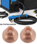2 Pack Drag Shield Replacement 770799 249930 For Miller Spectrum 375 XTREME XT30 Torch And Spectrum 625 XTREME XT40 Plasma Cutter Built Tough Easy Install OEM Listed Upgrade copper shields