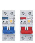 Heavy Duty Beast Mode Heat Resistant Surge Protector With Integrated Earthing And Overcurrent Protection For Server Rooms Industrial Facilities And Street Lights, shown as two 80A surge protectors.