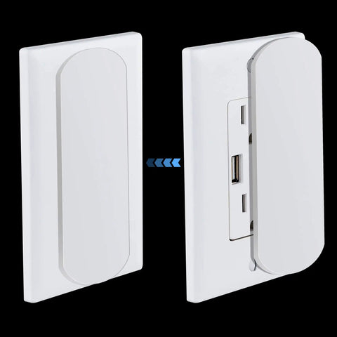 Magnetic Light Switch Guard Covers For Flat Modern Switches And Toggle Switches, Prevents Accidental On, 4 Pack in white color