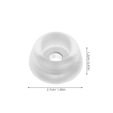 Silicone Anti Slip Furniture Pads For Couch And Chair Legs Soft Yet Durable Rubber Feet Protectors Easy To Clean Pet Friendly Perfect For Home Hardwood Floors And Rugs 20 Pack Bundle clear pad with dimensions shown