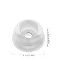 Single round non slip silicone furniture pad in white with dimensions, part of 20 pc set for chair legs and tables, reducing scratches and slippage.