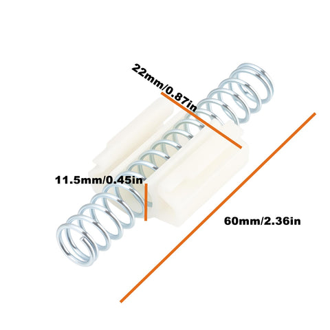 8 Pack Bi Fold Closet Door Repair Springs 60x22mm Replacement Parts with size dimensions for folding closets